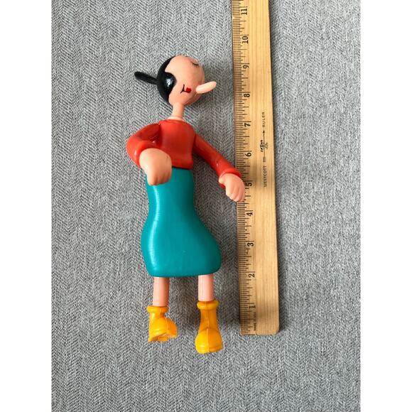 Vintage Olive Oyl Plastic Figure Toy Jointed Popeye the Sailor Cartoon - Picture 7 of 11